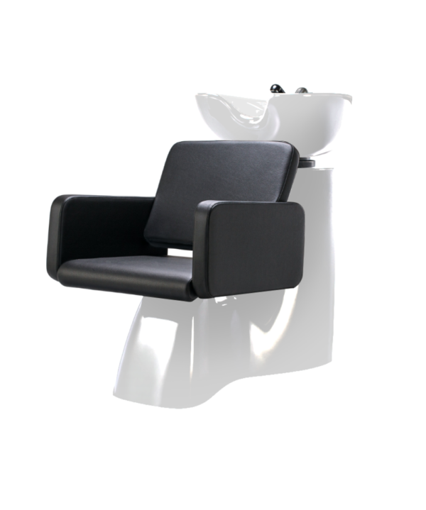 Class Series Salon Washing Chair Blk / Porcelain Sink White